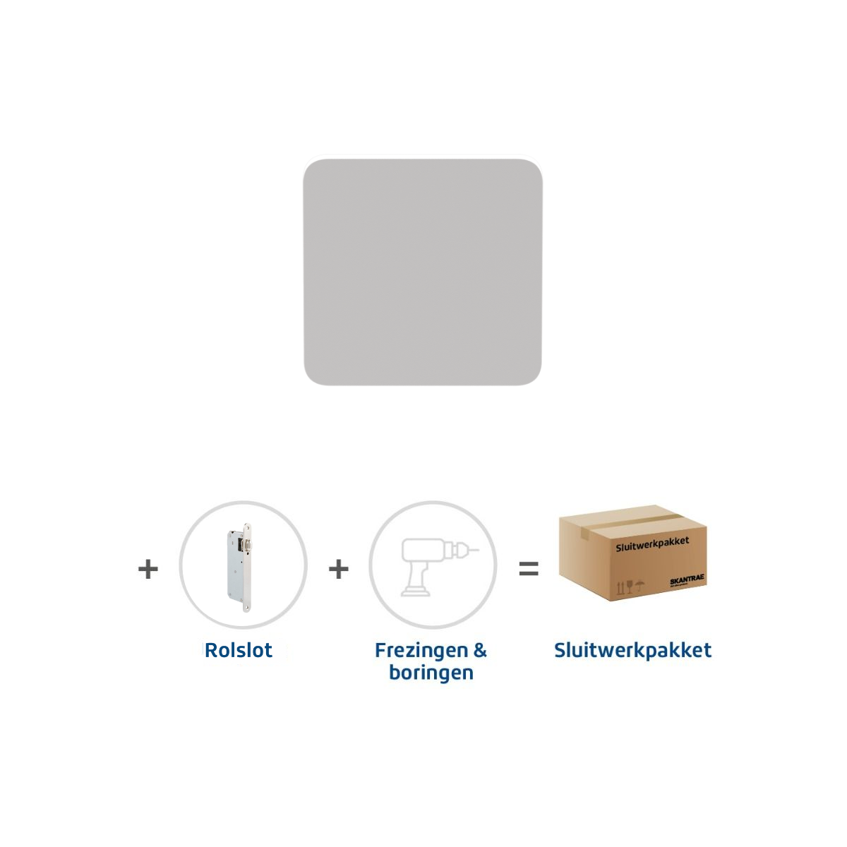 Sluitwerkpakketten met Deurknop Quadrate Wit